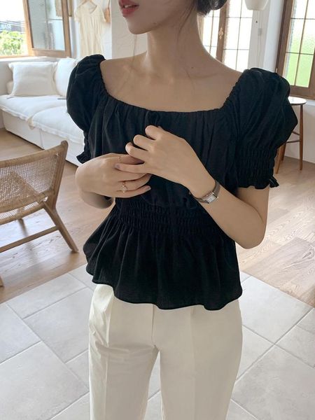 women's blouses & shirts 2colors 2021 summer white blouse korean chic style sweet elastic waist shirt women outwear short sleeve (g225
women's blouses & shirts 2colors 2021 summer white blouse korean chic style sweet elastic waist shirt women outwear short sleeve (g225