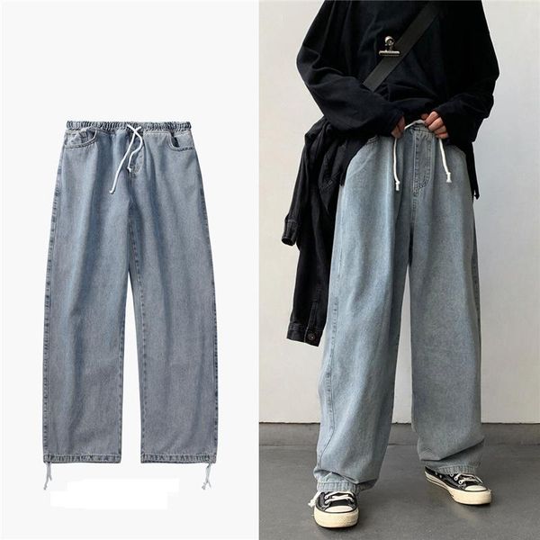 men's jeans 2021 korean style loose wide leg for men blue baggy denim pants straight clothes fashion cargo male trousers
men's jeans 2021 korean style loose wide leg for men blue baggy denim pants straight clothes fashion cargo male trousers