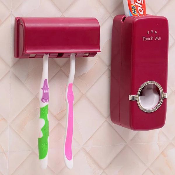 toothbrush holders 1 set creative automatic plastic lazy toothpaste dispenser 5 holder squeezer bathroom shelves accessories
toothbrush holders 1 set creative automatic plastic lazy toothpaste dispenser 5 holder squeezer bathroom shelves accessories