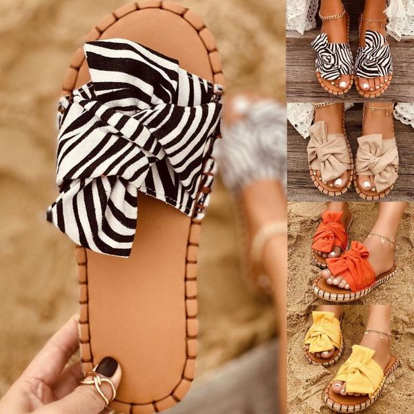 women sandals zebra solid pattern flat sandals summer shoes woman bow-knot slippers slip on chaussure femme footwear 3.9, Black
women sandals zebra solid pattern flat sandals summer shoes woman bow-knot slippers slip on chaussure femme footwear 3.9, Black