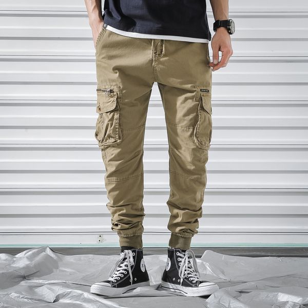2021 spring new cargo casual cotton breeches thin male corridors man-pockets streetwear pants from men's hallways 8sy6, Black
2021 spring new cargo casual cotton breeches thin male corridors man-pockets streetwear pants from men's hallways 8sy6, Black