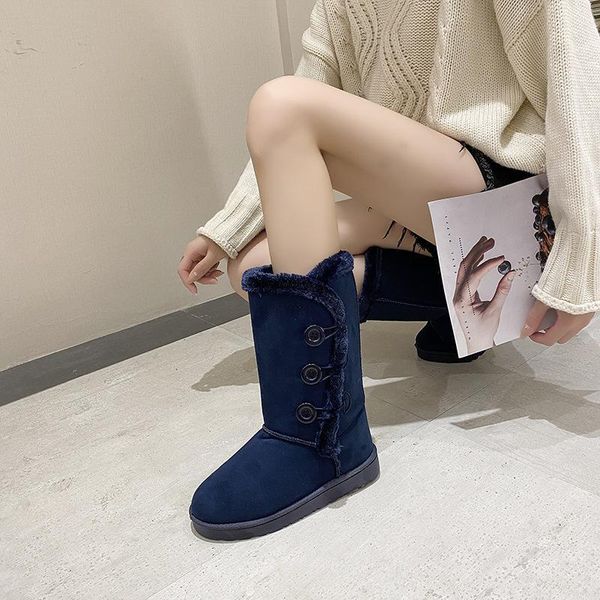 boots drop winter leisure snow women's high tube button large size warm cotton shoes, Black
boots drop winter leisure snow women's high tube button large size warm cotton shoes, Black