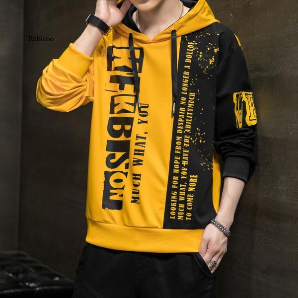 men's hoodies & sweatshirts 2021 streetwear hoodie letter print hooded sweatshirt patchwork hip hop high street fashion top, Black
men's hoodies & sweatshirts 2021 streetwear hoodie letter print hooded sweatshirt patchwork hip hop high street fashion top, Black