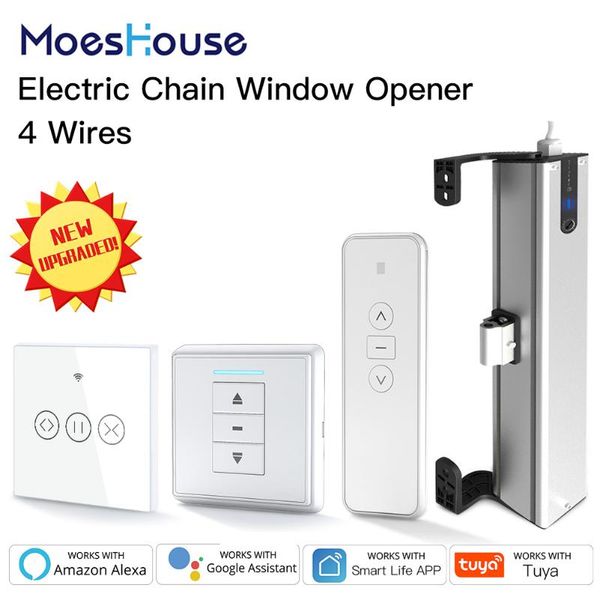 smart home control electric chain window opener 4 wires motor stainless steel type with tuya wifi curtain blinds switch wall-mounted
smart home control electric chain window opener 4 wires motor stainless steel type with tuya wifi curtain blinds switch wall-mounted