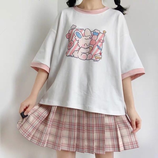 2021 new harajuku kawaii short-sleeve of summer 's women from cartoons t-shirts young school shirt t-shirt clothes 3osm, White
2021 new harajuku kawaii short-sleeve of summer 's women from cartoons t-shirts young school shirt t-shirt clothes 3osm, White