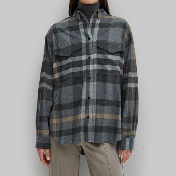 2021 spring and autumn new casual workwear style long-sleeved lapel profile check color matching shirt women cgjf, White
2021 spring and autumn new casual workwear style long-sleeved lapel profile check color matching shirt women cgjf, White