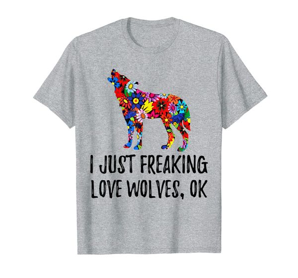 i just freaking love wolves t-shirt, White;black