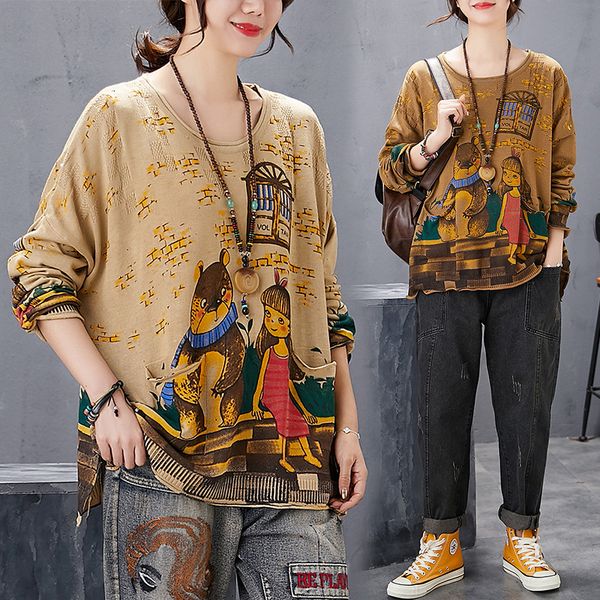 2021 new women spring autumn fashion korea style cartoon girl vintage long sleeve knitted pullover lady casual thin sweater bsvu, White;black
2021 new women spring autumn fashion korea style cartoon girl vintage long sleeve knitted pullover lady casual thin sweater bsvu, White;black