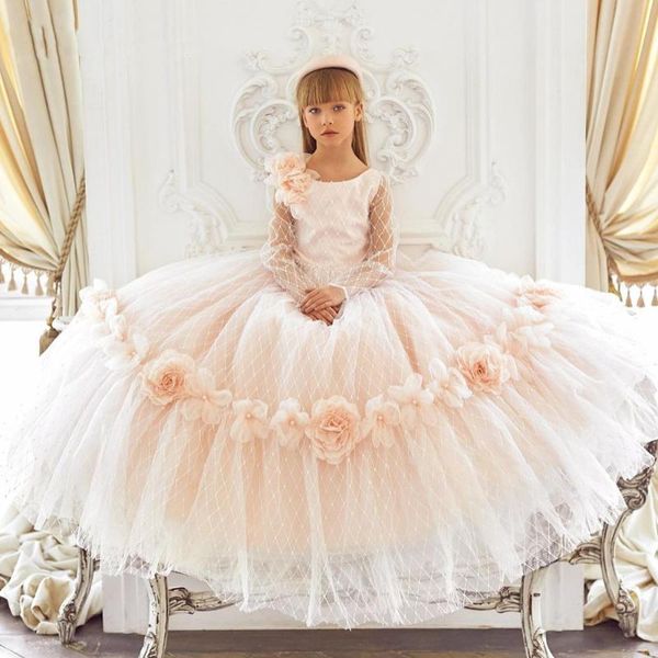 girl's dresses beautiful pale pink long sleeves princess flower girl dress pageant girls party gowns first communion, Red;yellow
girl's dresses beautiful pale pink long sleeves princess flower girl dress pageant girls party gowns first communion, Red;yellow