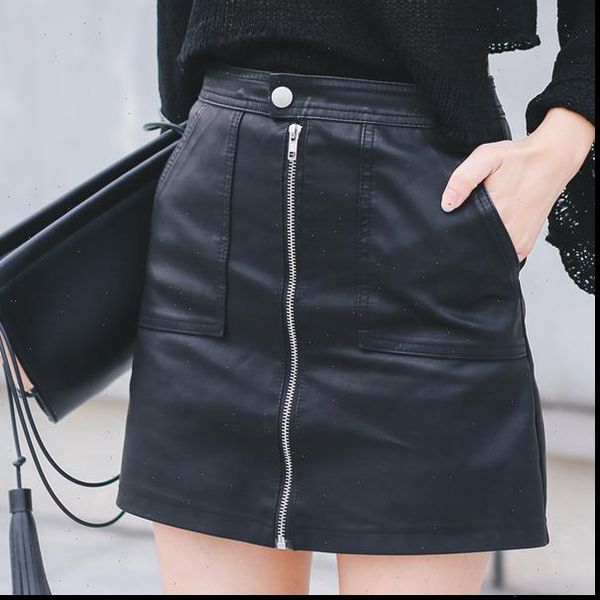 2021 autumn winter women skirt pu leather mini skirt with pockets zipper package hip high waist women clothing, Black
2021 autumn winter women skirt pu leather mini skirt with pockets zipper package hip high waist women clothing, Black