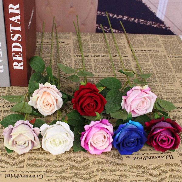 decorative flowers & wreaths 10 pcs single head velvet rose fake wedding bridal bouquet home decoration roses artificial garland
decorative flowers & wreaths 10 pcs single head velvet rose fake wedding bridal bouquet home decoration roses artificial garland