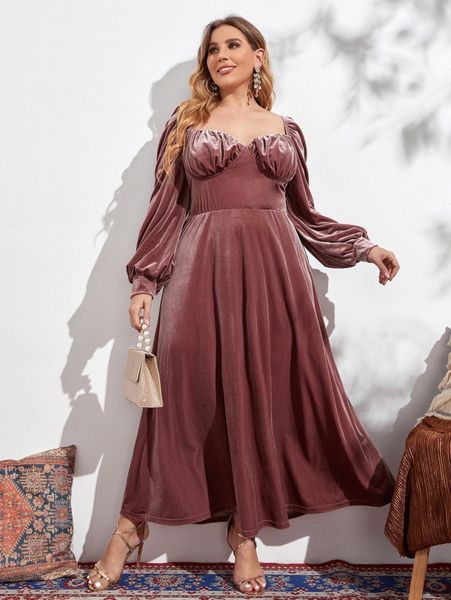 plus sweetheart neck lantern sleeve ruched velvet prom dress n8yq#, Black
plus sweetheart neck lantern sleeve ruched velvet prom dress n8yq#, Black