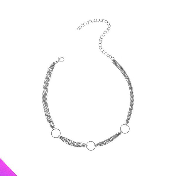 pendant necklaces wholesale 5 copper ring multilayer necklace clavicle chain alloy girl lady fashion jewelry gift 2 colors, Silver
pendant necklaces wholesale 5 copper ring multilayer necklace clavicle chain alloy girl lady fashion jewelry gift 2 colors, Silver