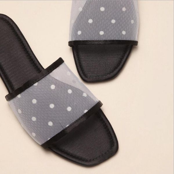 2021 summer women's shoes lace mesh polka dot fashion sandals ladies flats slippers lazy drag female large size 36-42, Black
2021 summer women's shoes lace mesh polka dot fashion sandals ladies flats slippers lazy drag female large size 36-42, Black