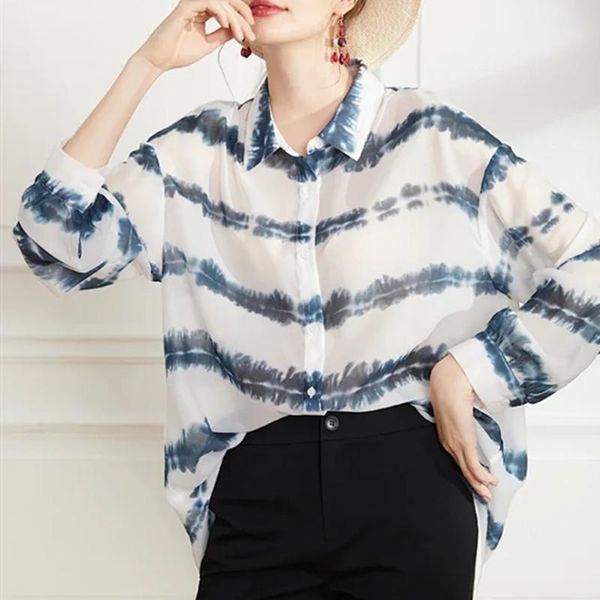 tie-dye ink stripes women blouse 2021 early autumn long sleeve loose lady shirt casual female blouses and, White
tie-dye ink stripes women blouse 2021 early autumn long sleeve loose lady shirt casual female blouses and, White