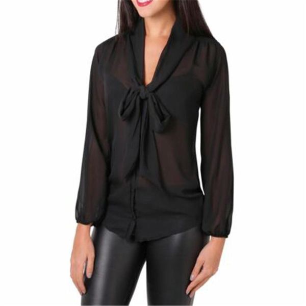 new fashion female chiffon shirt lady casual solid bow shirt loose v-neck women long-sleeved blouse, White
new fashion female chiffon shirt lady casual solid bow shirt loose v-neck women long-sleeved blouse, White