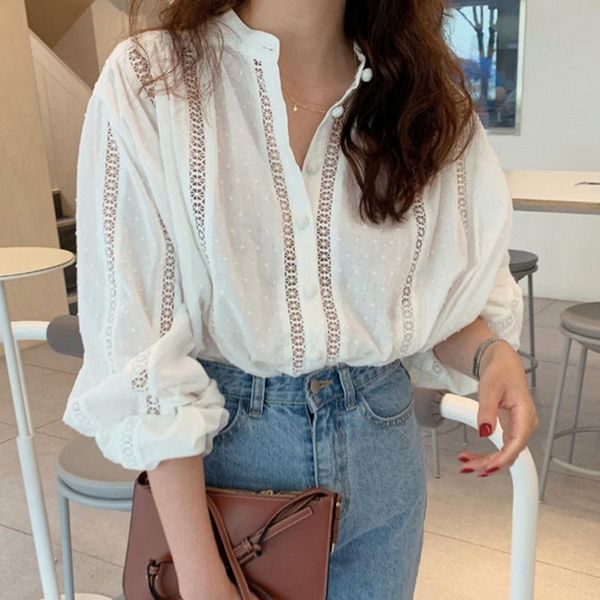 xuxi autumn 2021 women korean thin shirt long sleeve vintage o neck single-breasted lace hook flower hollow loose blouse fz2595, White
xuxi autumn 2021 women korean thin shirt long sleeve vintage o neck single-breasted lace hook flower hollow loose blouse fz2595, White
