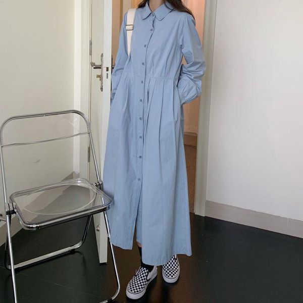 casual dresses women 2021 spring autumn fashion midi long a-line dress female sleeve shirt ladies vintage vestidos e652, Black;gray
casual dresses women 2021 spring autumn fashion midi long a-line dress female sleeve shirt ladies vintage vestidos e652, Black;gray