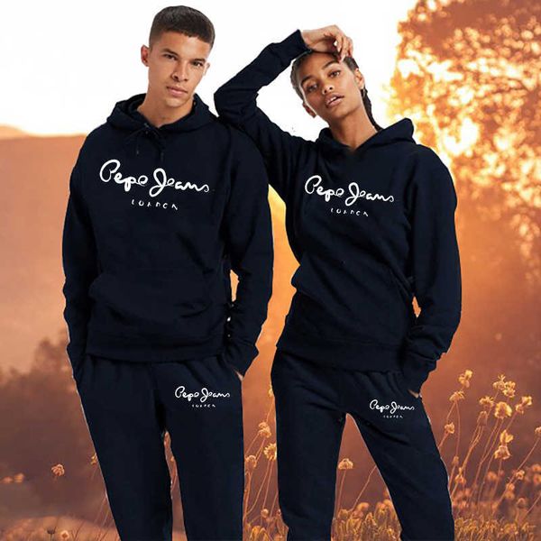 2021 autumn and winter pepe printed fashion couple sportwear set hooded hoodies + trousers outdoor suits 2pcs, Gray
2021 autumn and winter pepe printed fashion couple sportwear set hooded hoodies + trousers outdoor suits 2pcs, Gray