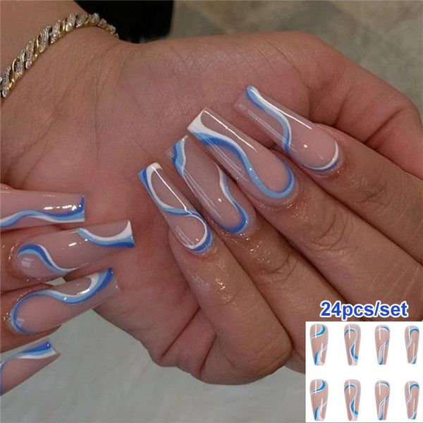 false nails 24pcs/set finished fingernails wearable fake full cover long coffin nail tips press on art manicure tool, Red;gold
false nails 24pcs/set finished fingernails wearable fake full cover long coffin nail tips press on art manicure tool, Red;gold