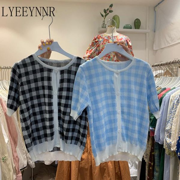 women's t-shirt lyeeynnr plaid knitted tshirts women fashion single breasted short sleeve lady t-shirts casual o-neck female tees ac28, White
women's t-shirt lyeeynnr plaid knitted tshirts women fashion single breasted short sleeve lady t-shirts casual o-neck female tees ac28, White