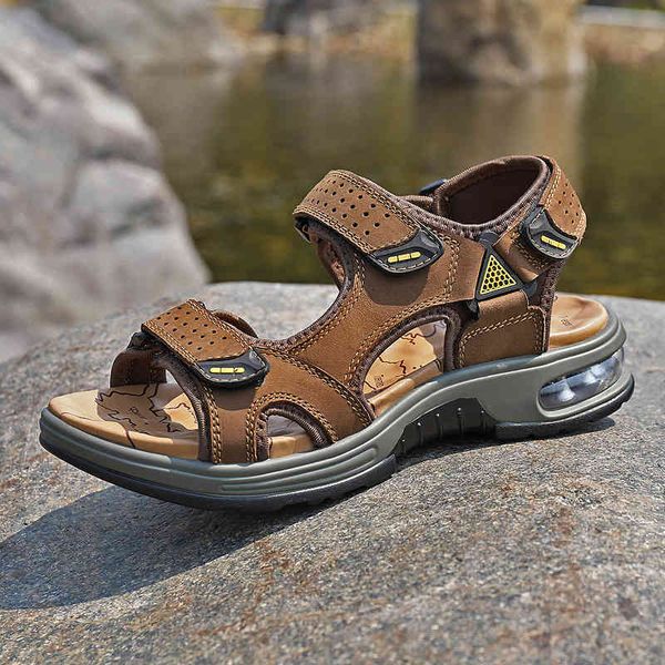 men's sandals trend summer slippers leather soft sole breathable beach shoes outdoor sports men's 8foz, Black
men's sandals trend summer slippers leather soft sole breathable beach shoes outdoor sports men's 8foz, Black