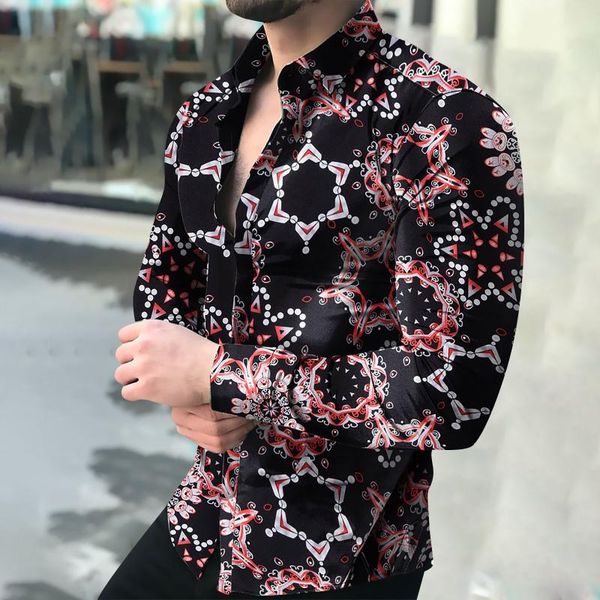 men's casual shirts 2021 fashion printed floral long sleeve button shirt autumn turn-down collar male, White;black
men's casual shirts 2021 fashion printed floral long sleeve button shirt autumn turn-down collar male, White;black