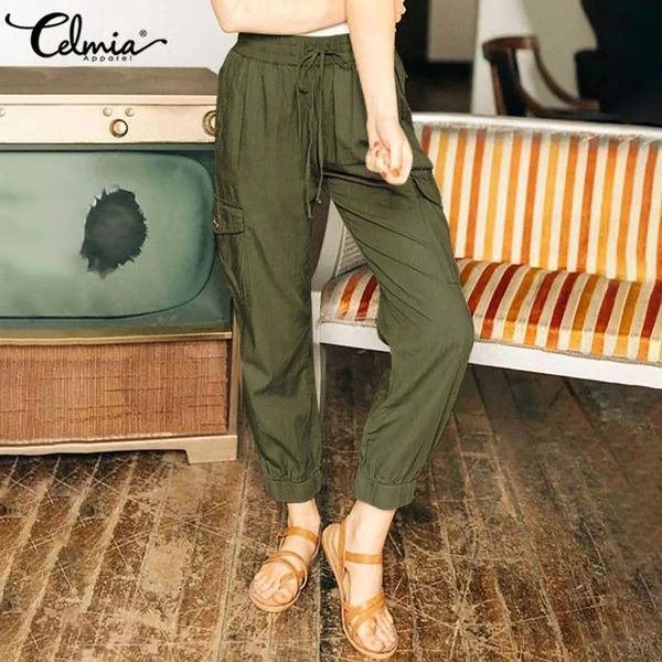 2021 new celmia trousers women solid color work cargo pants casual elastic waist loose street long pantalones femme plus size s-5xl pant z90, Black;white
2021 new celmia trousers women solid color work cargo pants casual elastic waist loose street long pantalones femme plus size s-5xl pant z90, Black;white
