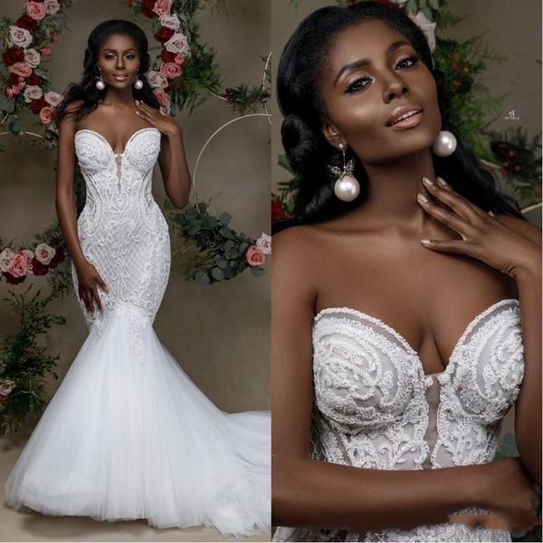 2021 new modest african off shoulder mermaid wedding es sweep train lace appliqued black girl plus size bridal gown ag4h, White
2021 new modest african off shoulder mermaid wedding es sweep train lace appliqued black girl plus size bridal gown ag4h, White