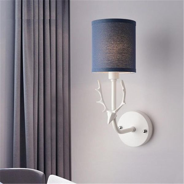 wall lamp simple cloth lampshade creative antlers modern led light fixtures for home bedside sconce indoor lighting
wall lamp simple cloth lampshade creative antlers modern led light fixtures for home bedside sconce indoor lighting