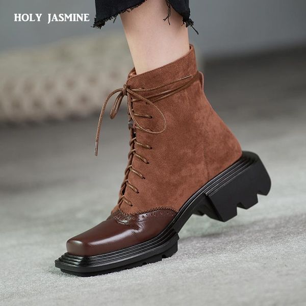 boots female 2021 spring genuine leather women shoes suede booties british lace retro trend naked, Black
boots female 2021 spring genuine leather women shoes suede booties british lace retro trend naked, Black