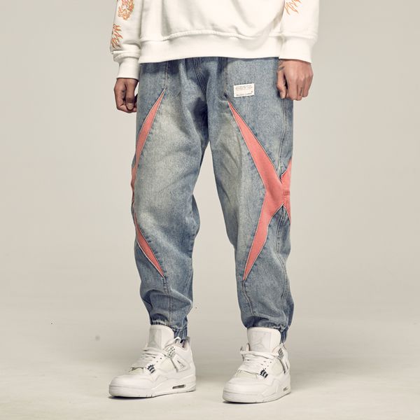 2021 new japanese fashion loose fit denim spliced cargo printed designer streetwear hip hop jeans men joggers harem pants 1vsd, Blue
2021 new japanese fashion loose fit denim spliced cargo printed designer streetwear hip hop jeans men joggers harem pants 1vsd, Blue