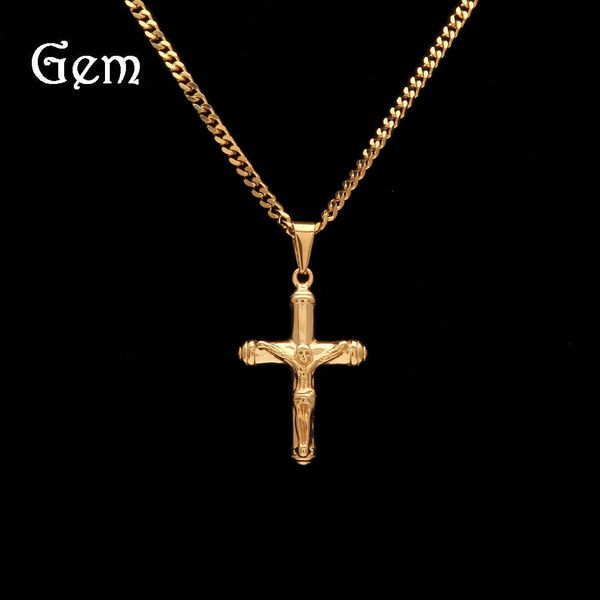 simple men's jesus cross pendant vacuum plating color protection jewelry, Silver
simple men's jesus cross pendant vacuum plating color protection jewelry, Silver