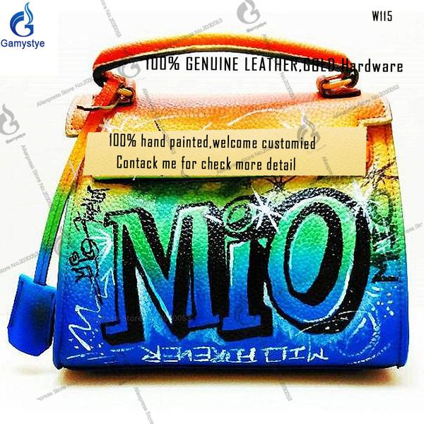 women genuine leather handbags shoulder bags hand drawn doodle fashion street name custom multicolor designer mio words, Black;red
women genuine leather handbags shoulder bags hand drawn doodle fashion street name custom multicolor designer mio words, Black;red