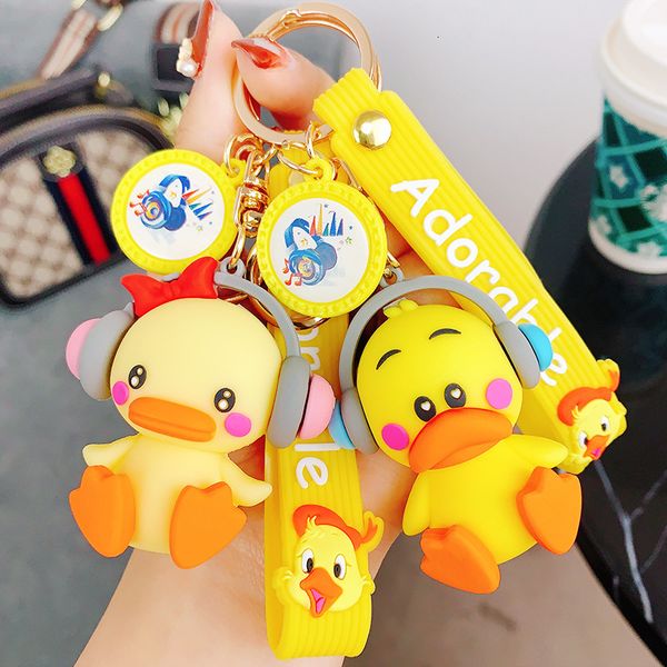 keyring keychain creative cute trend earphone duckling doll key chain lovers car leather rope bag pendant, Silver
keyring keychain creative cute trend earphone duckling doll key chain lovers car leather rope bag pendant, Silver