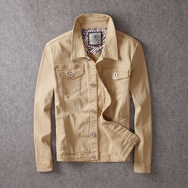 men's jackets korean style fashion khaki black white red green casual denim jacket men cotton coats simple designer chaqueta homme r002, Black;brown
men's jackets korean style fashion khaki black white red green casual denim jacket men cotton coats simple designer chaqueta homme r002, Black;brown
