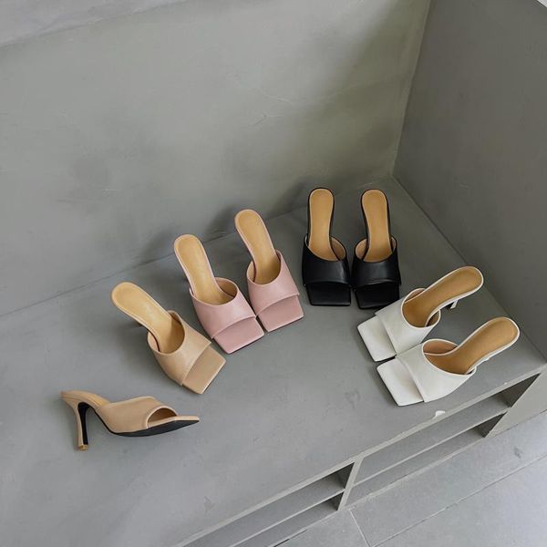 slippers open toe women sandals slip on thin high heels party pumps white/beige/pink/black fashion slides size 35-39 
slippers open toe women sandals slip on thin high heels party pumps white/beige/pink/black fashion slides size 35-39