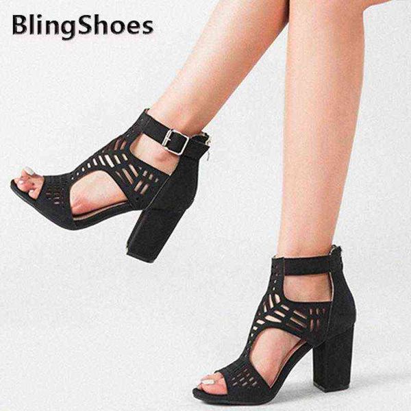 high women sandals summer pu leather hollow out square heels comfortable ladies roman shoes plus size sandalias de mujer 220315, Black
high women sandals summer pu leather hollow out square heels comfortable ladies roman shoes plus size sandalias de mujer 220315, Black