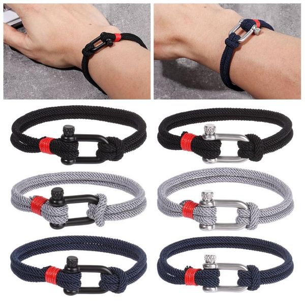 link, chain jewelry outdoor camping removable survival tool bracelet shackle rope stainless steel, Black
link, chain jewelry outdoor camping removable survival tool bracelet shackle rope stainless steel, Black