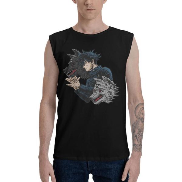 men' tank jujutsu kaisen anime megumi fushiguro men fitness clothing mens bodybuilding summer gym sleeveless shirts loose vest, White;black
men' tank jujutsu kaisen anime megumi fushiguro men fitness clothing mens bodybuilding summer gym sleeveless shirts loose vest, White;black