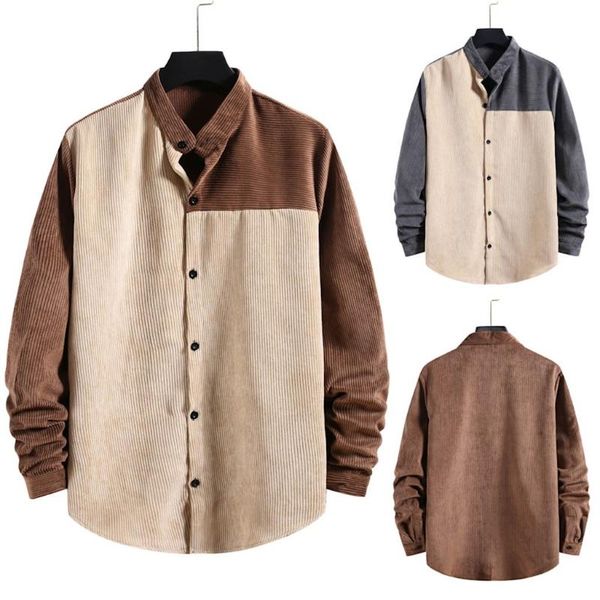 men's corduroy outwear shirts fashion jacket corduroy shirt button long sleeve casual shirt splicing leisure blouse 2021, White;black
men's corduroy outwear shirts fashion jacket corduroy shirt button long sleeve casual shirt splicing leisure blouse 2021, White;black