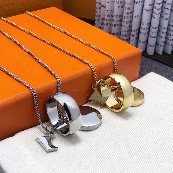 men necklaces fashion rings letters designers womens necklace lady jewelry pendant party anniversary engagement jewelry 2 styles, Silver
men necklaces fashion rings letters designers womens necklace lady jewelry pendant party anniversary engagement jewelry 2 styles, Silver