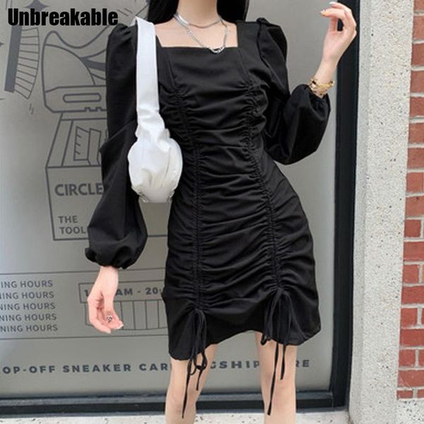 casual dresses draped mini dress women ol style lace-up long sleeve y2k party square collar one-piece korean 2021 autumn, Black;gray
casual dresses draped mini dress women ol style lace-up long sleeve y2k party square collar one-piece korean 2021 autumn, Black;gray