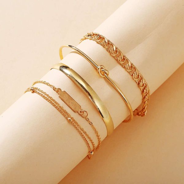 ,bracelet 51505 hanzhishang hand decoration creative simple chain ring bracelet set 4 pieces, Golden;silver
,bracelet 51505 hanzhishang hand decoration creative simple chain ring bracelet set 4 pieces, Golden;silver