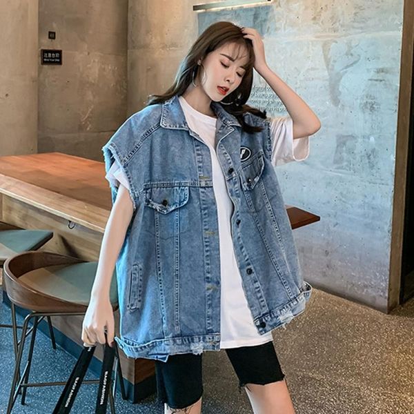 women's vests 2021 autumn women denim vest letter print female coat single-breasted ladies overcoat casual fashion high quatily qt97, Black;white
women's vests 2021 autumn women denim vest letter print female coat single-breasted ladies overcoat casual fashion high quatily qt97, Black;white