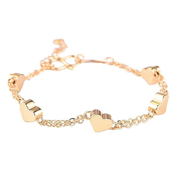 link, chain women baby girls bracelets gold color heart-shaped lucky beaded fashion jewelry gifts, Black
link, chain women baby girls bracelets gold color heart-shaped lucky beaded fashion jewelry gifts, Black
