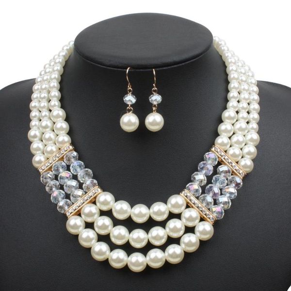 wedding jewelry sets pearl fashion hyperbole ladies string statement beads collarbone multi-layer necklace and earrings for woman coustume, Slivery;golden
wedding jewelry sets pearl fashion hyperbole ladies string statement beads collarbone multi-layer necklace and earrings for woman coustume, Slivery;golden