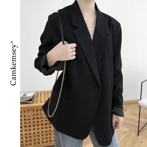 women's suits & blazers korean office work elegant black blazer jackets women spring autumn long sleeve single button casual coats, White;black
women's suits & blazers korean office work elegant black blazer jackets women spring autumn long sleeve single button casual coats, White;black