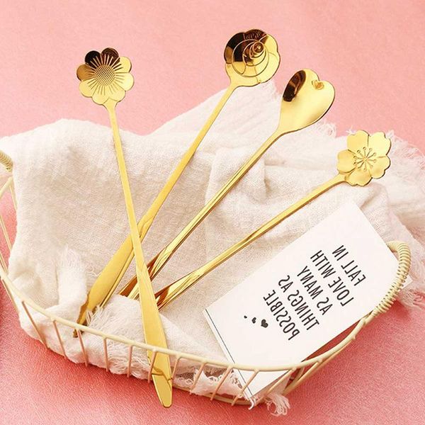4pcs stainless steel spoon set with long handle flowers heart shape ice coffee spoon dessert kitchen drink tableware
4pcs stainless steel spoon set with long handle flowers heart shape ice coffee spoon dessert kitchen drink tableware