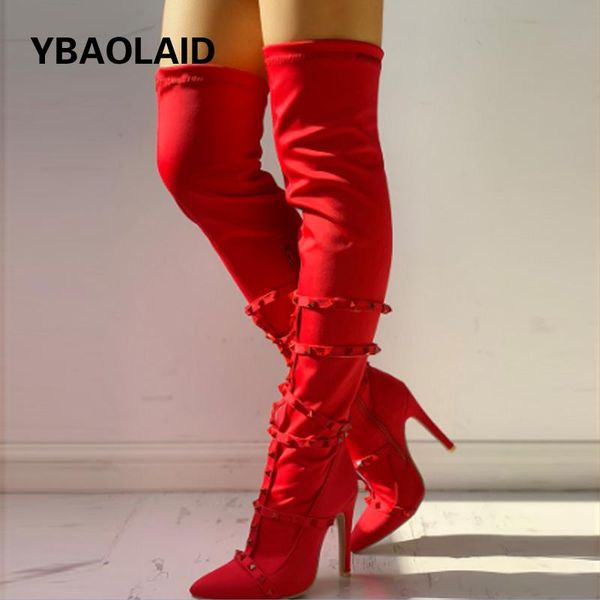 boots autumn and winter solid color wind pointed rivet decoration side zipper stiletto heel over the knee socks, Black
boots autumn and winter solid color wind pointed rivet decoration side zipper stiletto heel over the knee socks, Black